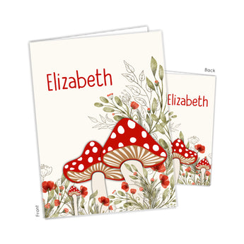 Mushroom Personalized 2-Pocket Folder