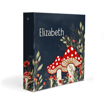 Mushroom Personalized 2" 3 Ring Binder