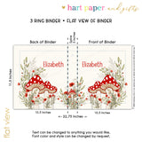 Mushroom Personalized 2" 3 Ring Binder