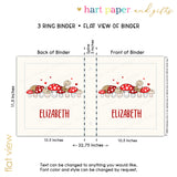 Mushroom Personalized 2" 3 Ring Binder
