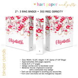 Mushroom Personalized 2" 3 Ring Binder