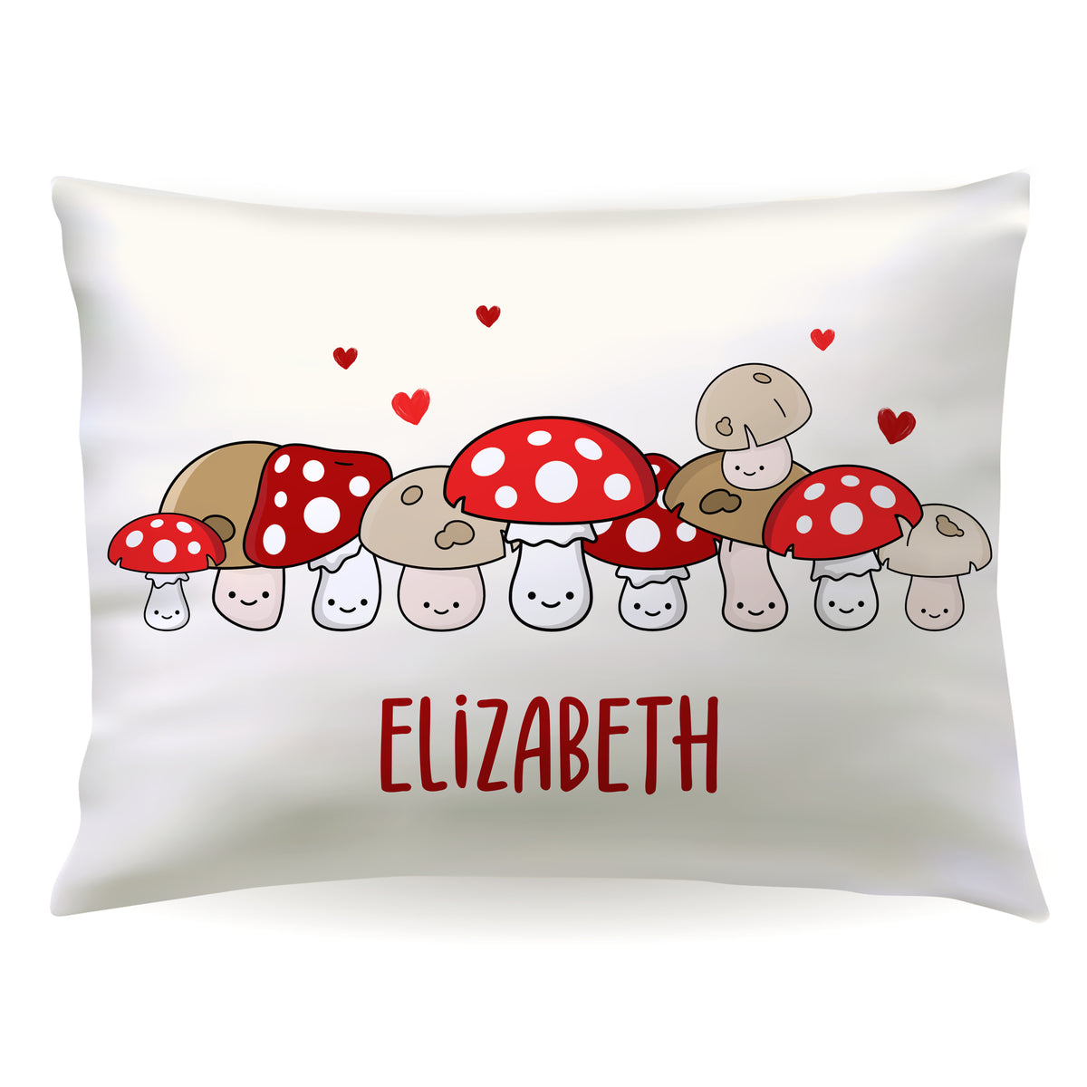 Mushroom Personalized Custom Pillowcase • Standard or Toddler Size