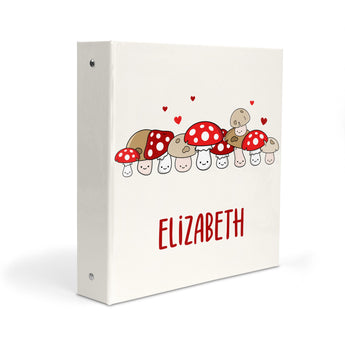 Mushroom Personalized 2" 3 Ring Binder