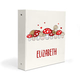 Mushroom Personalized 2" 3 Ring Binder