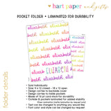 Rainbow Repeat Name Personalized 2-Pocket Folder
