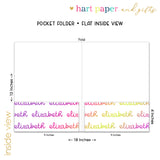 Rainbow Repeat Name Personalized 2-Pocket Folder