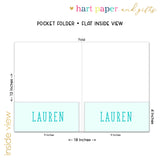 Ombre Repeat Name Personalized 2-Pocket Folder