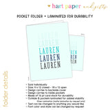 Ombre Repeat Name Personalized 2-Pocket Folder