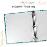 ANY COLOR Repeat Name Personalized 2" 3 Ring Binder