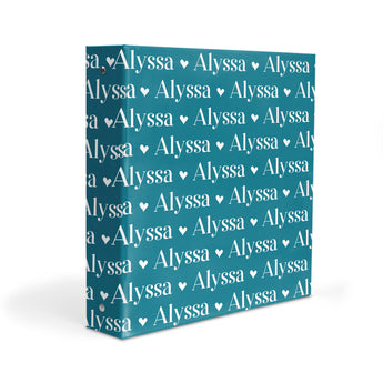 ANY COLOR Repeat Name Personalized 2" 3 Ring Binder