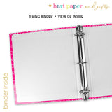 ANY COLOR Repeat Name Personalized 2" 3 Ring Binder