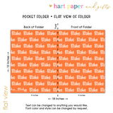 ANY COLOR Repeat Name Personalized 2-Pocket Folder