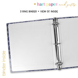 ANY COLOR Repeat Name Personalized 2" 3 Ring Binder