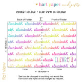 Rainbow Repeat Name Personalized 2-Pocket Folder