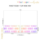 Rainbow Repeat Name Personalized 2-Pocket Folder