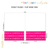 ANY COLOR Repeat Name Personalized 2-Pocket Folder