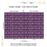 ANY COLOR Repeat Name Personalized 2-Pocket Folder