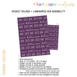 ANY COLOR Repeat Name Personalized 2-Pocket Folder
