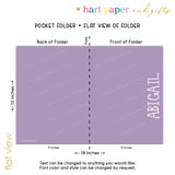 Solid COLOR Name Personalized 2-Pocket Folder
