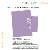 Solid COLOR Name Personalized 2-Pocket Folder