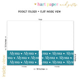 ANY COLOR Repeat Name Personalized 2-Pocket Folder