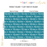 ANY COLOR Repeat Name Personalized 2-Pocket Folder