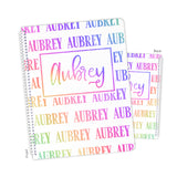 Rainbow Name Personalized Notebook or Sketchbook