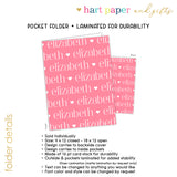 ANY COLOR Repeat Name Personalized 2-Pocket Folder