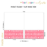 ANY COLOR Repeat Name Personalized 2-Pocket Folder