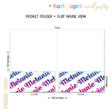 Rainbow Name Personalized 2-Pocket Folder