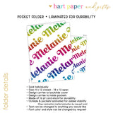 Rainbow Name Personalized 2-Pocket Folder