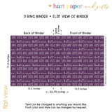 ANY COLOR Repeat Name Personalized 2" 3 Ring Binder