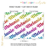 Rainbow Name Personalized 2-Pocket Folder