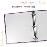 ANY COLOR Repeat Name Personalized 2" 3 Ring Binder
