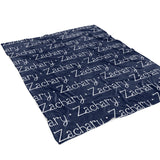 ANY COLOR Repeat Name Minky Blanket Personalized Custom