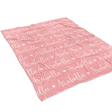 ANY COLOR Repeat Name Minky Blanket Personalized Custom