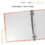 ANY COLOR Repeat Name Personalized 2" 3 Ring Binder