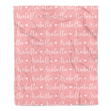 ANY COLOR Repeat Name Minky Blanket Personalized Custom