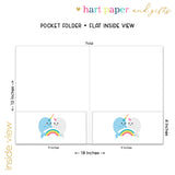 Narwhal Rainbow Personalized 2-Pocket Folder