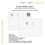 Rainbow Narwhal Thank You Note Card Stationery • Fill in Blank, Lined or Blank Cards