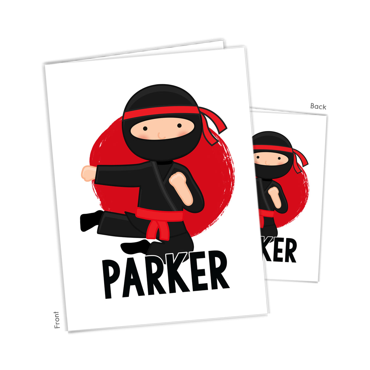 Ninja Karate Personalized Custom 2-Pocket Folder • School Office Supplies