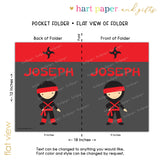 Ninja Karate Personalized 2-Pocket Folder