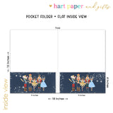Blue Nutcracker Ballet Personalized 2-Pocket Folder
