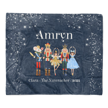 Nutcracker with Role & Show Minky Blanket Personalized Custom