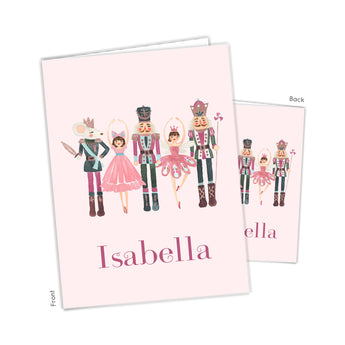 Pink Nutcracker Ballet Personalized 2-Pocket Folder
