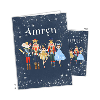 Blue Nutcracker Ballet Personalized 2-Pocket Folder