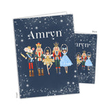 Blue Nutcracker Ballet Personalized 2-Pocket Folder