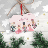 Nutcracker Christmas Ornament Personalized Custom Holiday Decor Gift Boy Girl Ballerina Ballet