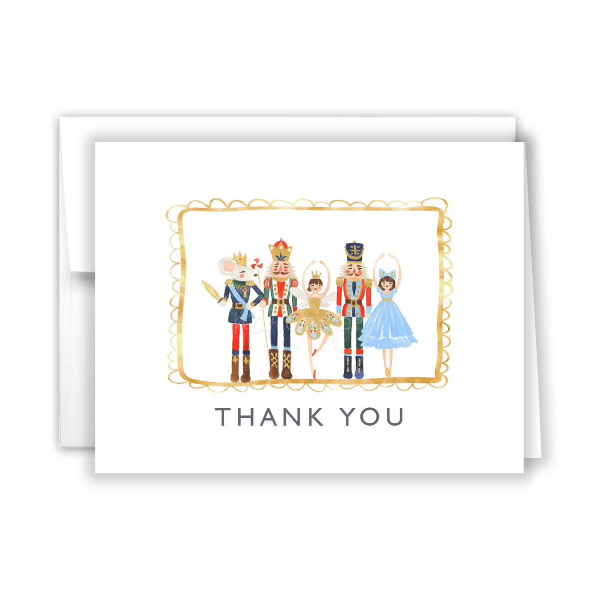 Nutcracker Thank You Cards Note Card Personalized Custom Stationery • Flat or Folded