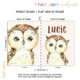 Owl Personalized 2-Pocket Folder